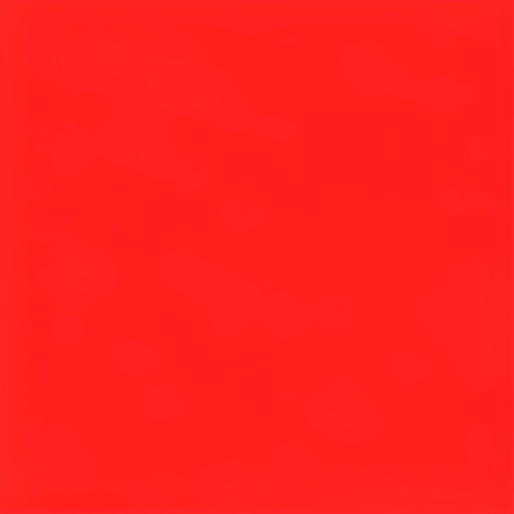 Flat vector of a science brand mark on a charcoal field with a single warm red-orange bar, editorial mood.